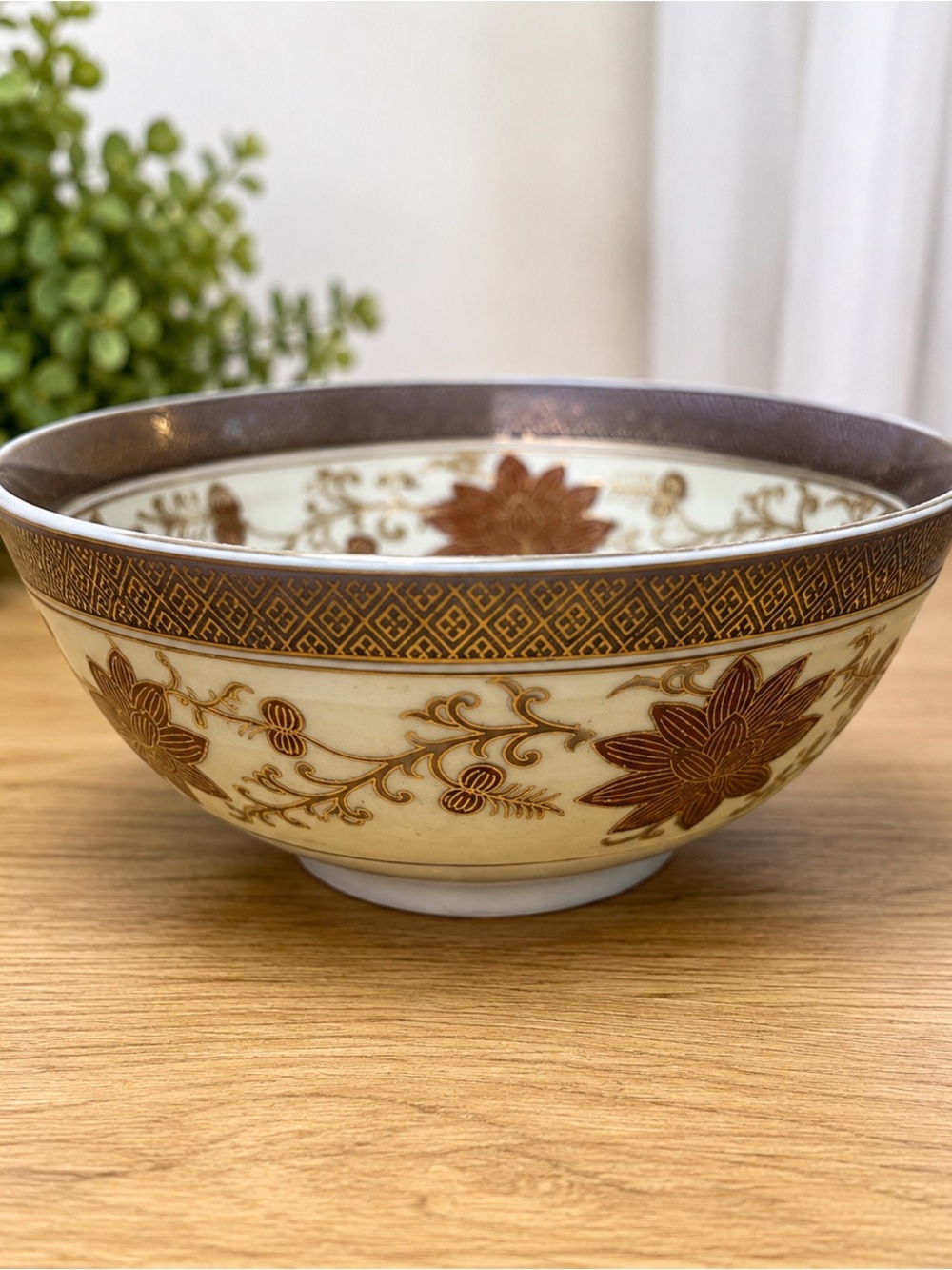 Vintage Andrea by Sadek Hand Painted Japanese Porcelain Bowl 6696 Floral Gold
